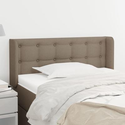 Hoofdbord met randen 103x16x78/88 cm stof taupe