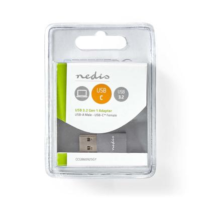 Nedis USB-A Adapter | USB-A Male | USB-C Female | Zwart | 1 stuks - CCGB60925GY CCGB60925GY Nedis USB-A Adapter | USB-A Male | USB-C Female | Zwart | 1 stuks - CCGB60925GY CCGB60925GY