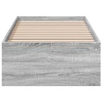 Bedframe bewerkt hout grijs sonoma eikenkleurig 90x190 cm - thumbnail