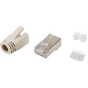 Equip 121182 kabel-connector RJ-45 Roestvrijstaal, Transparant, Wit