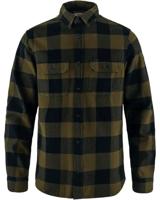 Fjallraven Övik Heavy Flannel Overhemd Heren Wood Brown-Dark Navy M - thumbnail