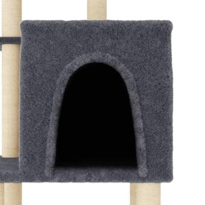 Kattenmeubel met sisal krabpalen 97 cm donkergrijs - thumbnail