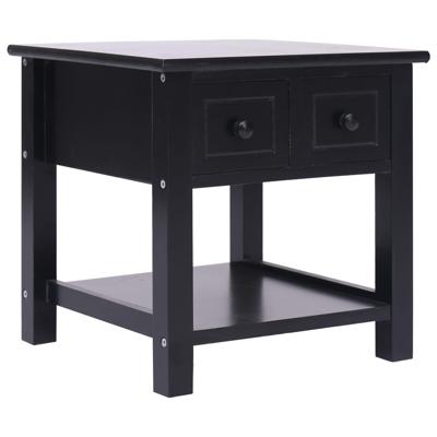 VidaXL Bijzettafel 40x40x40 cm paulowniahout zwart