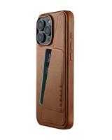 Mujjo Leather Wallet Case iPhone 16 Pro Max bruin - thumbnail