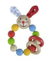 Eichhorn baby houten bijtring konijn - thumbnail