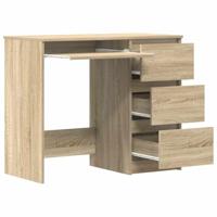 Bureau 90x45x76 cm bewerkt hout sonoma eikenkleurig - thumbnail
