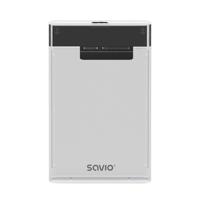 Savio 2,5" externe HDD/SSD-behuizing, USB 3.0, transparant, AK-66 - thumbnail