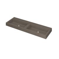 INK Momento Wastafel Quartz Dubbel Zonder Kraangat - 1400x450x90 mm - Quartz Beton - thumbnail