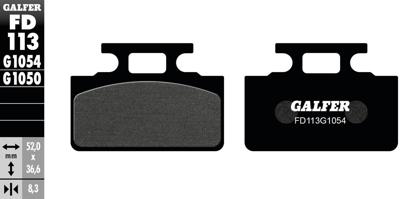 GALFER bremsbelag "fd113" brake pad fd113 g1054 organic