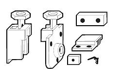 GU Set toebeh. hefschuif bovengel. P903 rail 5mm