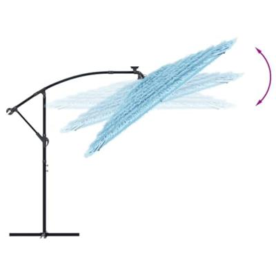 Parasol met stalen paal 290x290x238 cm blauw Parasol met stalen paal 290x290x238 cm blauw