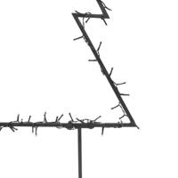 Kerstverlichting kerstboom met grondpinnen 80 LED's 60 cm - thumbnail