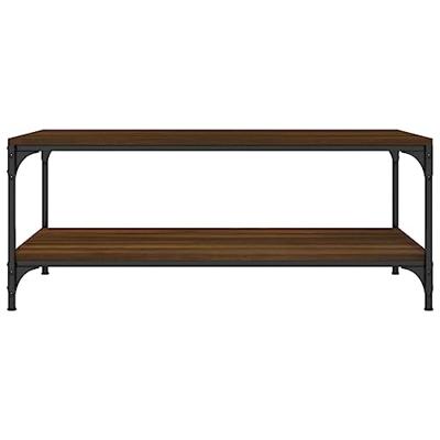 Salontafel 80x50x40 cm bewerkt hout bruineikenkleurig