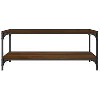 Salontafel 80x50x40 cm bewerkt hout bruineikenkleurig - thumbnail