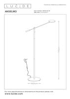 Lucide ANSELMO - Leeslamp - Ø 25 cm - LED Dimb. - 1x9W 3000K - Mat chroom - thumbnail