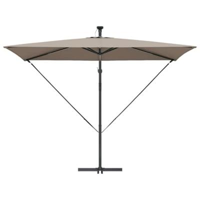 VidaXL Parasol taupe 294 x 200 x 270 cm polyester en aluminium VidaXL Parasol taupe 294 x 200 x 270 cm polyester en aluminium