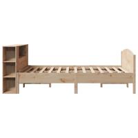 Bed met boekenkast zonder matras massief grenenhout 200x200 cm - thumbnail