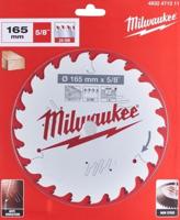 Milwaukee Cirkelzaagblad voor Hout | Ø 165mm Asgat 15,87mm 24T - 4932471311 - thumbnail