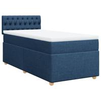 Boxspring met matras stof blauw 80x200 cm - thumbnail