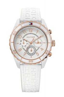 Horlogeband Tommy Hilfiger 679301323 / 1781079 / 155-3-29-1095 Rubber Wit 20mm Horlogeband Tommy Hilfiger 679301323 / 1781079 / 155-3-29-1095 Rubber Wit 20mm