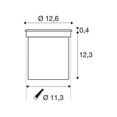 SLV 227600 Vloerinbouwlamp LED 9.8 W RVS
