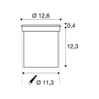 SLV 227600 Vloerinbouwlamp LED 9.8 W RVS - thumbnail