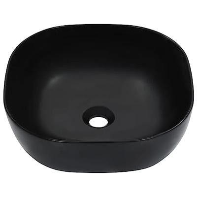 Wastafel 42,5x42,5x14,5 cm keramiek zwart Wastafel 42,5x42,5x14,5 cm keramiek zwart