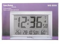 Techno Line WS 8009 Wandklok Zendergestuurd 4.3 cm x 410 mm x 270 mm x 43 mm Zilver - thumbnail