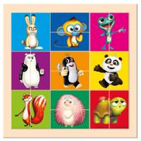 Bino legpuzzel Little Mole & Panda junior 20 cm hout 18 delig - thumbnail
