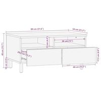 Salontafel with Drawer Bruin 80 x 54 x 40 cm Massief acaciahout - thumbnail