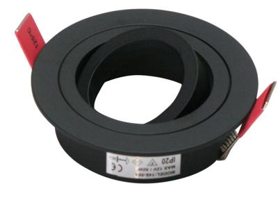 LED Inbouwspot zwart kantelbaar voor 50mm lamp 92mm gatmaat 80 148-563
