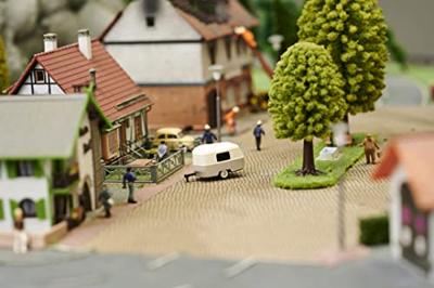 Carson Modellsport 504154 1:87 Wohnwagen mit Anhängerkupplung 1:87 RC aanhanger - thumbnail