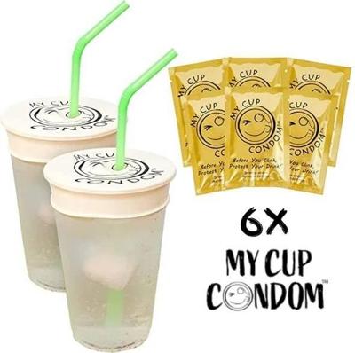 My Cup Condom Drink Cover - Bescherm Je Drankje 6 stuks My Cup Condom Drink Cover - Bescherm Je Drankje 6 stuks