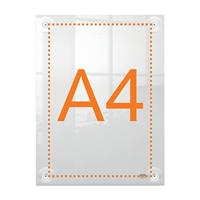 Nobo Premium Plus verplaatsbaar acryl informatiebord, wandgemonteerd, ft A4 - thumbnail