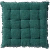 Dutch Decor burto stoelkussen van gewassen katoen sagebrush green 40x40 cm - thumbnail