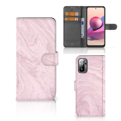 Xiaomi Redmi Note 10/10T 5G | Poco M3 Pro | Bookcase | Marble Pink - Origineel Cadeau Vriendin