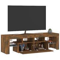 Tv-meubel LED-verlichting 140x36,5x40 cm gerookt eikenkleurig - thumbnail