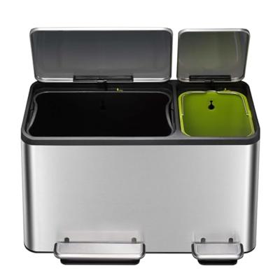 EKO pedaalemmer ecocasa 30+15 l matzilverkleurig