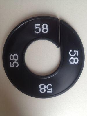 Maatring 9cm zwart/wit 58