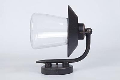 Buitenlamp voordeur zwart glas roest &apos;Cate&apos; E27