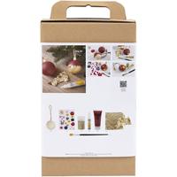 Creativ Company Hobbyset decoupage, gedroogde bloemen, kerstrood, 1 doos - thumbnail