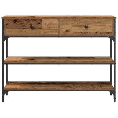 Wandtafel met lade Oudhout 72.5 x 25 x 75 cm Bewerkt hout