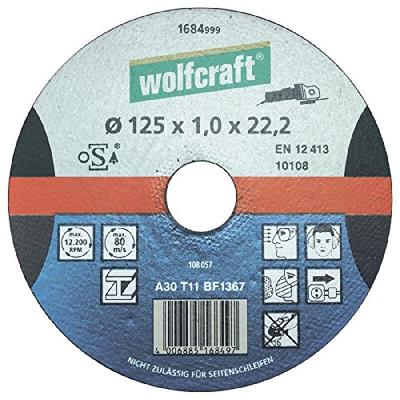 Wolfcraft Doorslijpschijf | Ø125 x 1,2 x 22,23 | 1 stuk - 1684999 Wolfcraft Doorslijpschijf | Ø125 x 1,2 x 22,23 | 1 stuk - 1684999