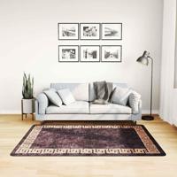 VidaXL Vloerkleed wasbaar anti-slip 120x170 cm zwart en goudkleurig - thumbnail