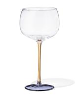 HEMA Wijnglas 380ml glas geel met blauw (multi) - thumbnail