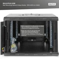 Digitus DN-19 07U-6/6-SW rack 7U Wandrek Zwart - thumbnail