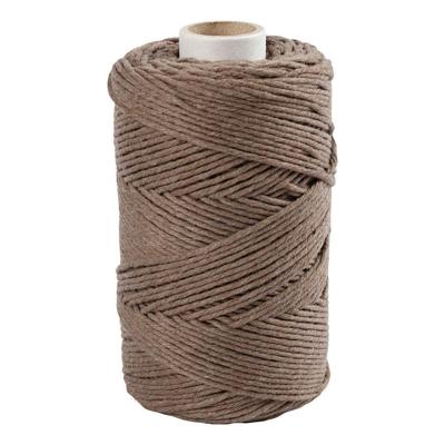 Creativ Company Macramé koord, l: 198 m, d 2 mm, lichtbruin, 330 gr/ 1 rol