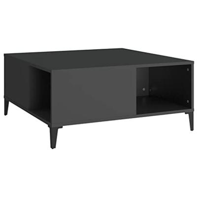 Salontafel 80x80x36,5 cm bewerkt hout zwart