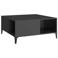 Salontafel 80x80x36,5 cm bewerkt hout zwart - thumbnail