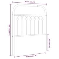 Hoofdbord 80 cm metaal wit - thumbnail